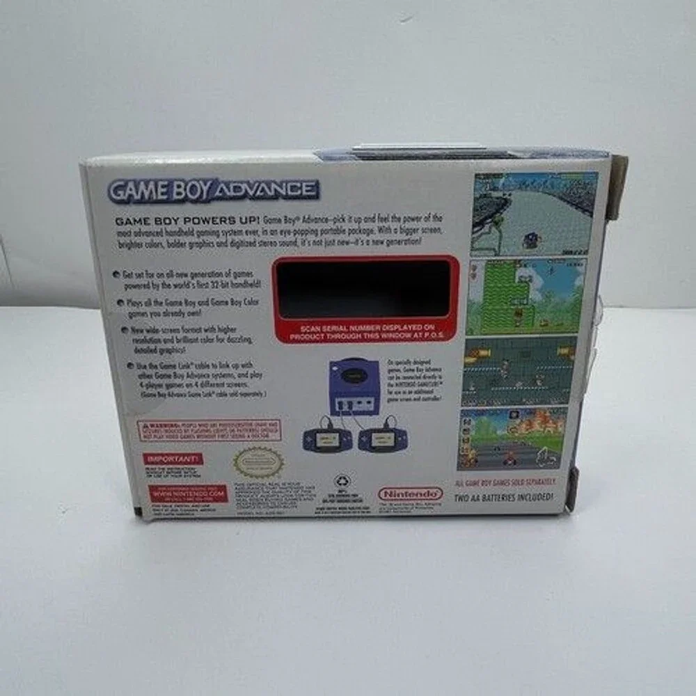 Glacier Game Boy Advance AGB-001 GBA Handheld System Console & Box Only